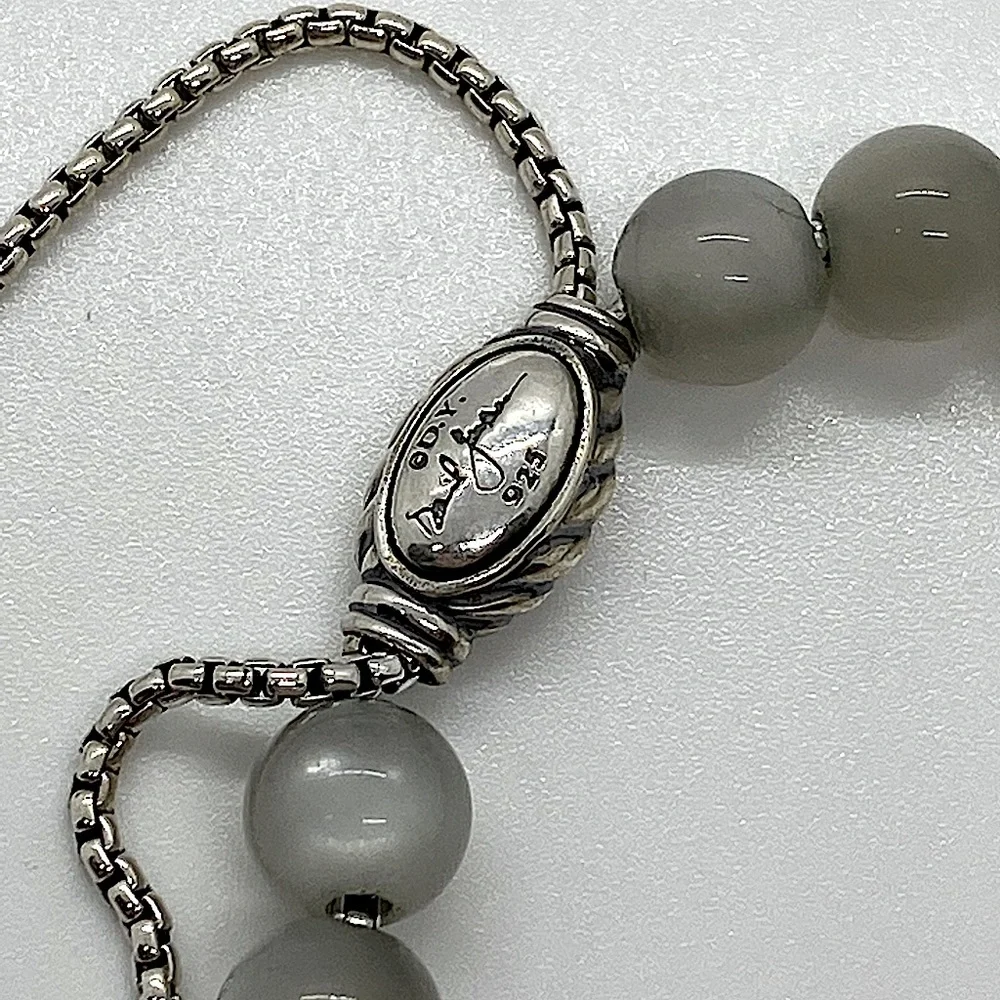DAVID YURMAN Spiritual Bead Bracelet Sterling Silver With Moonstone